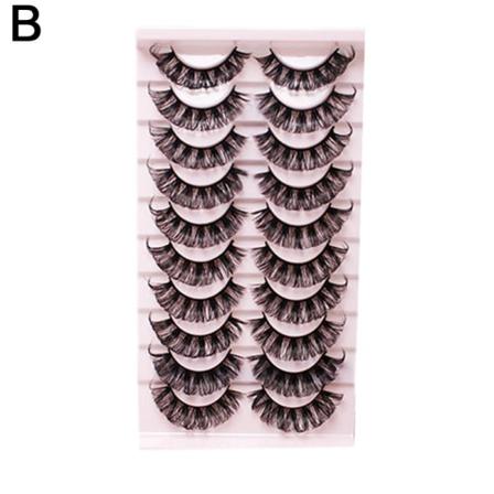 Rysk Stil Strip Lashes D Curl Mink 10 Par Lösögonfransar