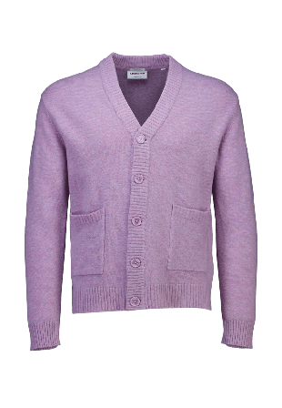 Lindbergh Lambswool button cardigan Knit Tröjor Herr Lila S