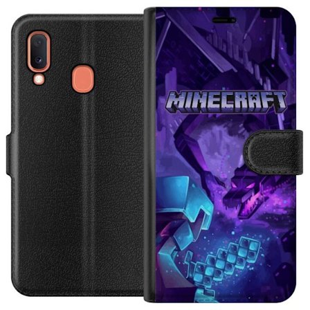 Kompatibelt Plånboksfodral till Samsung Samsung Galaxy A20e Minecraft