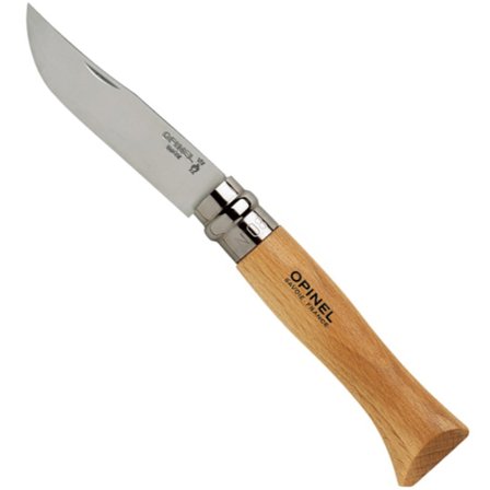 Opinel Foldekniv No 8, 8,5 cm Bøk inkl futteral' - 'Stål og tre