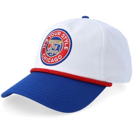 American Needle - Vit adjustable Keps - Old Style Roscoe Friendly White/Royal A-Frame Adjustable @ Hatstore