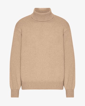 Merino Wool Turtleneck - Honey Beige - Male - XL