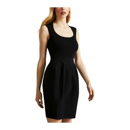 Ted Baker, Judit Tulip Knitted Dress Zwart, Dames, Maat:S
