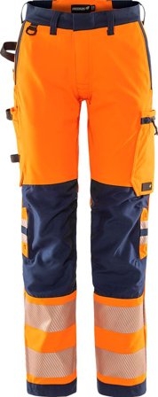 Arbetsbyxor Fristads Dam Varselbyxa Green stretch 2665 GSTP klass 2, dam, Varsel Orange/Marinblå Arbetskläder