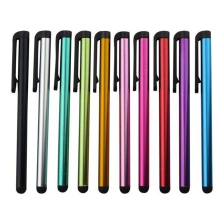 10-pack Stylus Touchpen i metallisk färg - flerfärgad