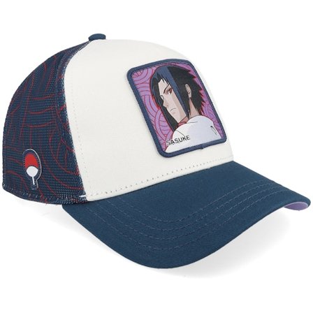 Capslab - Hvid trucker Kasket - Sasuke White/Blue/Purple A-Frame Trucker @ Hatstore