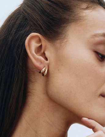 Edblad Spire Hoops S Gold - Gold - ONE SIZE