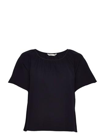 Onlnova Lux S/S Agnes Top Solid Ptm T-shirts & Tops Short-sleeved Svart ONLY