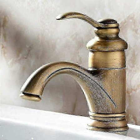 Antiikkinen pronssinen yksioteinen pesuallashana baariin, parvekkeelle ja altaaseen