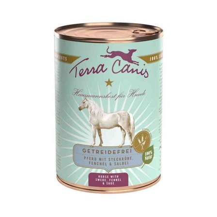 Terra Canis Grain-Free Alimento Umido Cavallo Con Rapa Finocchio