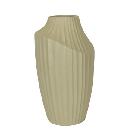 MgO-maljakko 50,5 cm – tummanbeige, uurrettu kuvio