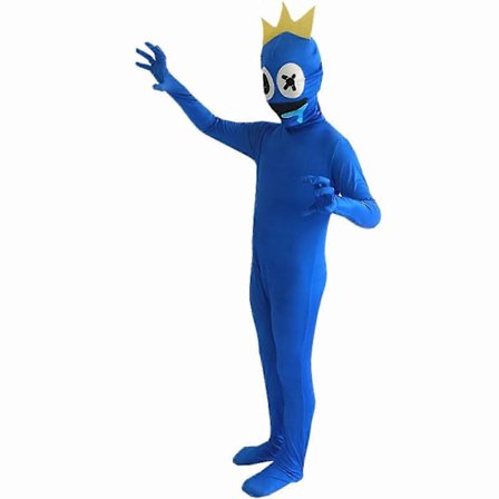 Børn Regnbue Venner Roblox Tøj Outfit Party Cosplay Kostume Jumpsuit Maske 120cm