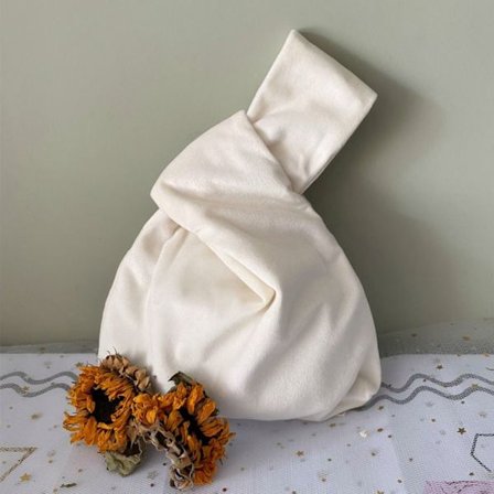 Käsilaukku Samettilaukku VALKOINEN valkoinen