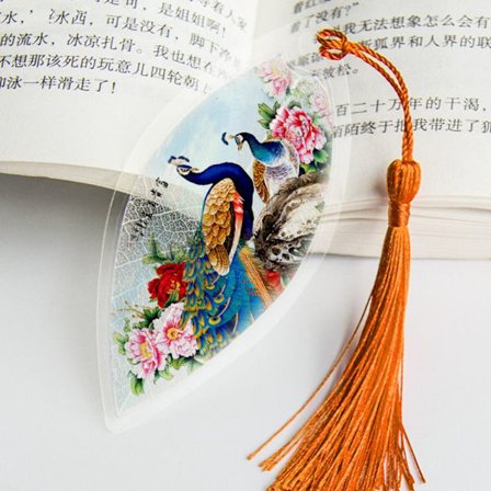 5 stk. Bladårebogmærker Landskabsmaleri Bogmærker 4 4