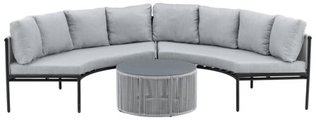 Venture Home Virya 2084-408 Loungeset soffa, bord, grått/svart, Utemöbler