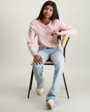 Creamie Cardigan Pointelle Rosa Tröjor Tjej - Kids Brand Store