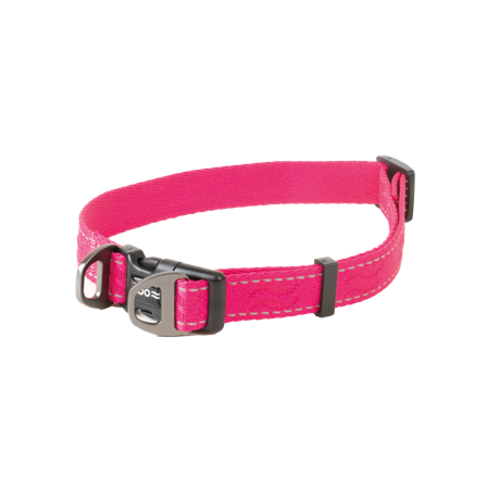 Selected by ZOO - Hundehalsbånd Rufus justerbart, 20mmx36-60cm, Rosa - Hund - Halsbånd - ZOO.no