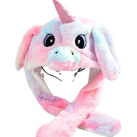 Enhjørning Hat med Bevægelige Ører, Sjove hatte, Vinterhat