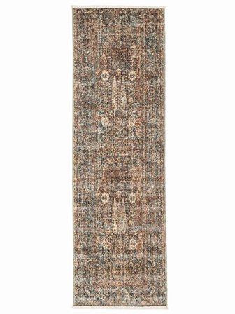 Petra 80X250 Piccolo Marrone/Verde Passatoia Tappeto Di Lana