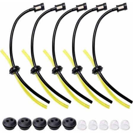 TS-5 Universaali Polttoainesuodatinsarja, Tiivistysputki, Polttoaineletkut Ruohonleikkureille Primer-pumpulla, Trimmerille, Raivaussahalle