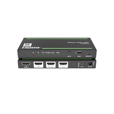 NÖRDIC 8K HDMI 2.1 eARC/ARC-Extractor Soundbarille ja vahvistimelle