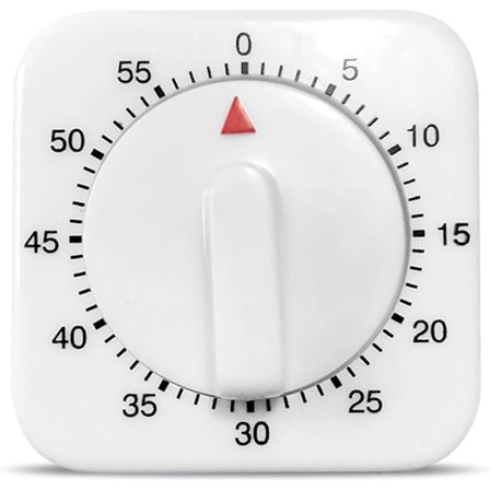 Køkkenur, æggeure til kogning af æg, timere til madlavning, præcis 0-60 minutters tidtagning, let at bruge, elegant hvidt design