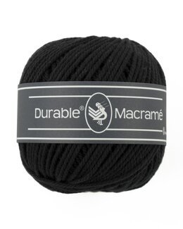 Durable Makramé 2 mm Svart