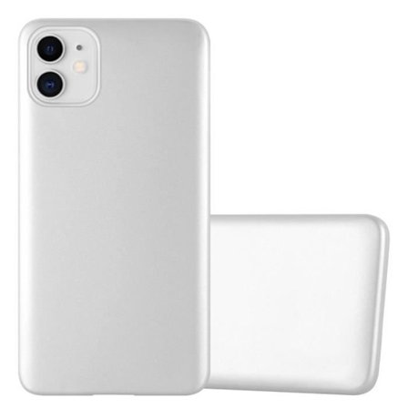 Coque för Apple iPhone 11 Housse i METALLISK SILVER Etui Case Cover Skydd Silikon TPU Cover matt