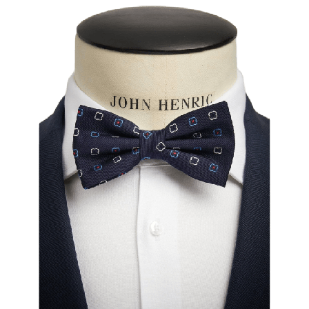 John Henric Bow Tie Motif Kostymtillbehör Herr Blå ONESIZE