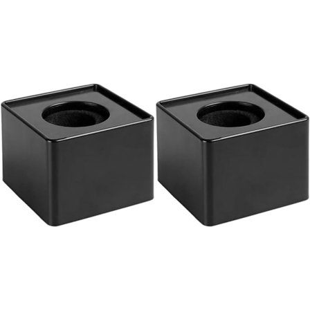 2 st Mikrofon Flag Station Bärbar Fyrkantig Kub Intervju Mikrofon Mikrofon Logo Flag Station Utrustning, ABS Material, Vit