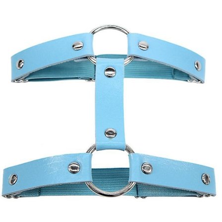 2PCS Gothic Double Row Garters Leg Ring Leg Elastic Punk Harness Garter Belt