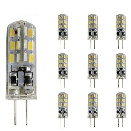 10 st 1,5W Slim G4 LED Kristalllampa 24 SMD 3014 DC 12V