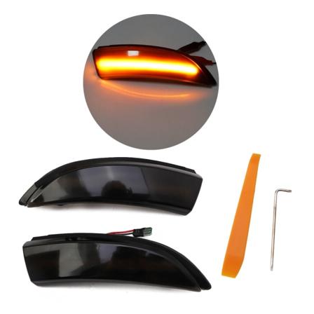 2 stk Dynamisk sidemarkeringsblinklys Bil Blinklys erstatning for Fiesta Mk7 B-Max
