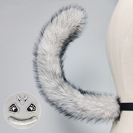 Halloween vævet danse varulv dyre øre hoveddekoration kostume rekvisitter ulve øre pandebånd dyre klo handsker ulve hale kostume_tfrf