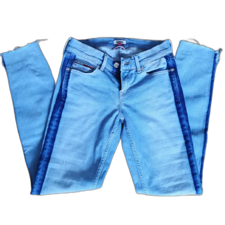 Blåa low/mid rise Tommy Hilfiger jeans