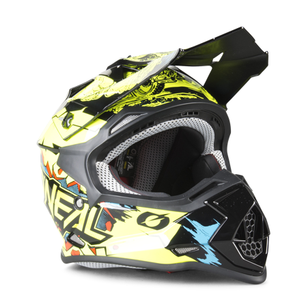 Casco Cross Bambino O'Neal 2-Series Villain Giallo Neon S 49-50cm