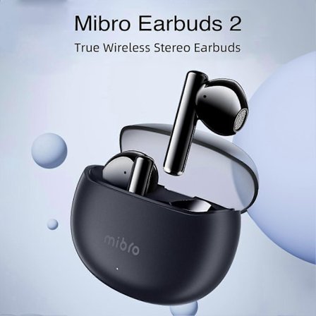 Mibro earbuds 2 Trådlösa Hörlurar BT5.3 Hörlurar Intelligent Brusreducering Stereo med Mikrofon HD Samtal Smart Snabbparning Lämplig för Sport Musik 