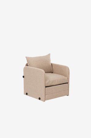 Hanah Home - Bäddsoffa med 1 sittplats Saga - Beige - Bäddsoffor - Från Homeroom