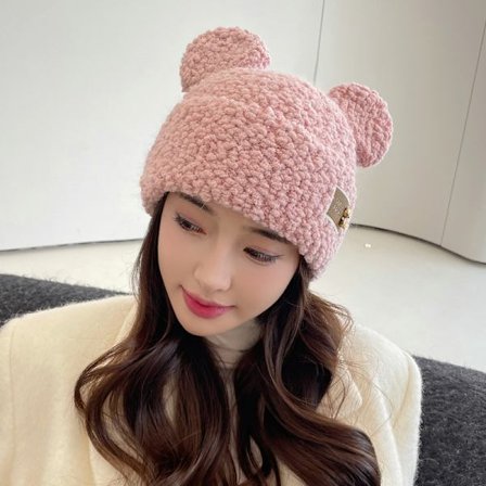 Lasten karvaturkkihattu syksy ja talvi lämmin villapaita Mikki Hiiri korvat söpö turkkihattu opiskelija karhu