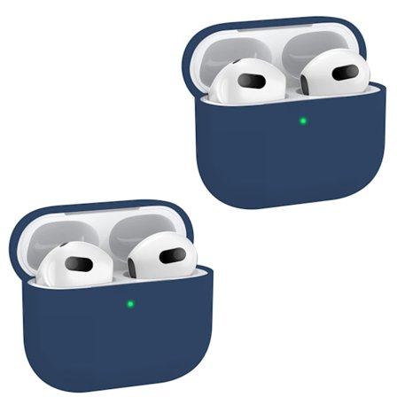 2x Tummansininen Apple AirPods 3 Case silikonisuojakotelo AirPods 3:lle