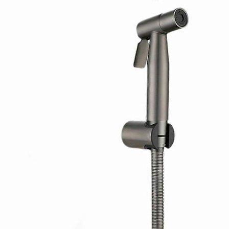 Gunmetal grå Bidet Sprøjte Douche Toilet Sæt børstet grå Messing Shattaf Brusespand Kobber Ventil Sæt Jet Bidet Hane GD12-WELLNGS