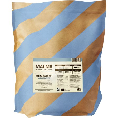 Malmö chokladfabrik Malmö Mjölk 45% couverture | Matlagning > Skafferiet > Choklad > Choklad | Bagaren och Kocken