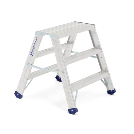 Double sided steps CREST, 3 treads, H 715 mm