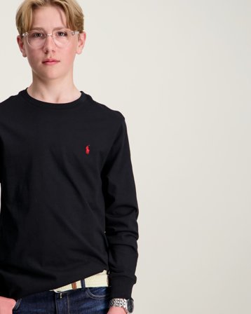 Polo Ralph Lauren Cotton Jersey Long-Sleeve Tee Schwarz T-Shirts Jungen - Kids Brand Store