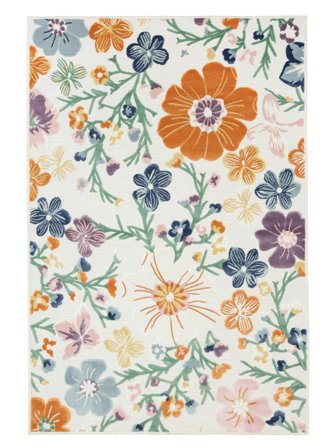 Cherri Dywan Wewnętrzny I Zewnętrzny Możliwość Prania 100X160 Mały Biały/Wielobarwne