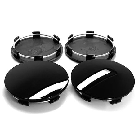 4 stk/lot ABS Plast Svart 6 Tenner 62mm Bilhjul Senterkopp Felg Navkapsel Støvtett Deksel
