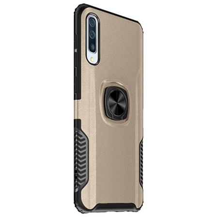 Robust cover med ringholder - Samsung Galaxy A50 Guld
