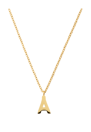 Mockberg Petite Plain Letter Å Gold Necklace Smycken & klockor Dam Guld ONESIZE