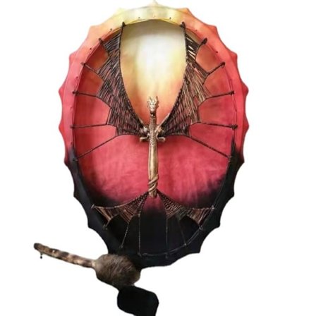 Sjamantromme med Dragon Totem Spirit Music Håndlaget håndverk