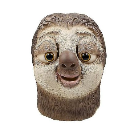 Flash Sloth Animal Sloth Mask Cosplay Halloween Morsom Dyr Latex Hodeplagg